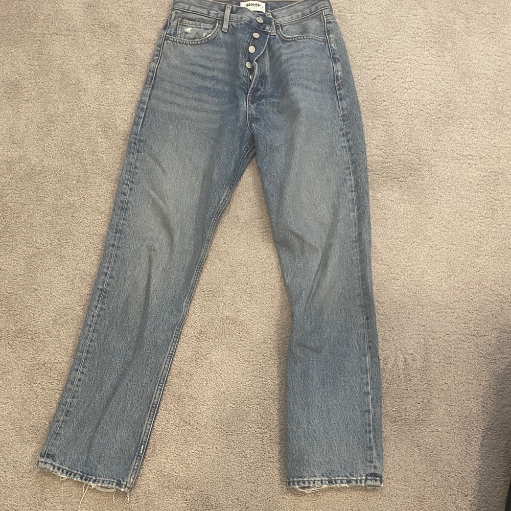 Agolde Blue Straight Leg Women's Jeans